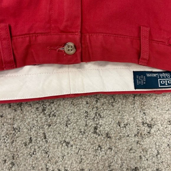 Polo Ralph Lauren NWOT 38/32 salmon m/red cotton classic khakis ultra preppy - Picture 10 of 13
